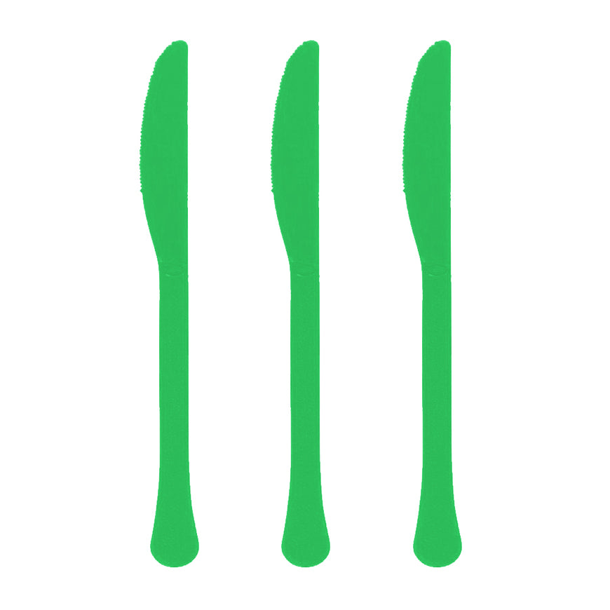 Lime Green Plastic Knife 20pk - Party Savers