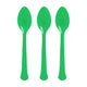 Green Plastic Spoon 20pk - Party Savers