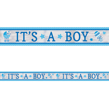 Baby Boy Foil Banner - Party Savers