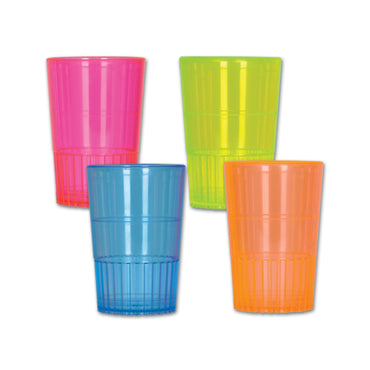 Assorted Colors Neon Shot Glasses 45ml 8Pk - Party Savers