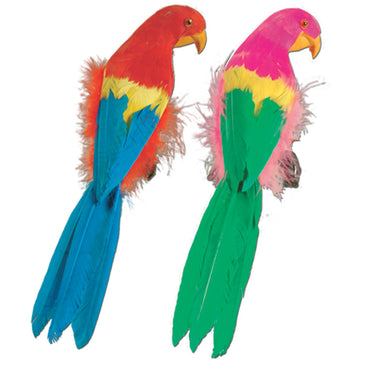 Assorted Colors Tropical Parrots 12in. Each - Party Savers