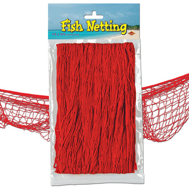 Red Fish Netting 4ft x 12ft. Each - Party Savers