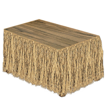 Natural Raffia Table Skirting 30in x 9ft. Each - Party Savers