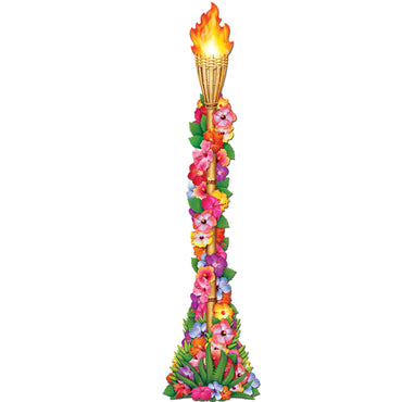 Jointed Floral Tiki Torch 4ft - Party Savers