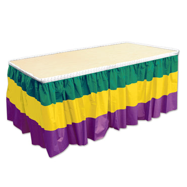 Mardi Gras Table Skirting 29in x 14ft. Each - Party Savers