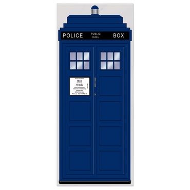 Police Call Box Door Cover 30in x 6ft. - Party Savers