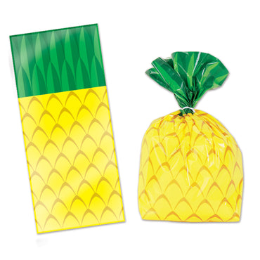 Pineapple Cello Bags With Twist Ties 25pk - Party Savers
