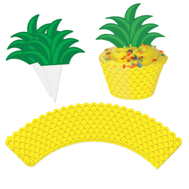 Pineapple Cupcake Wrappers 12pk - Party Savers