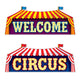 Circus Sign Cutouts 9.25