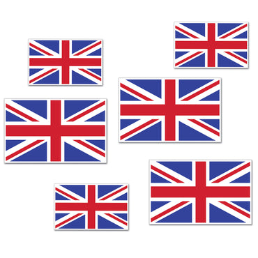 British Flag Cutouts 5.75in & 8.25in. 6pk - Party Savers