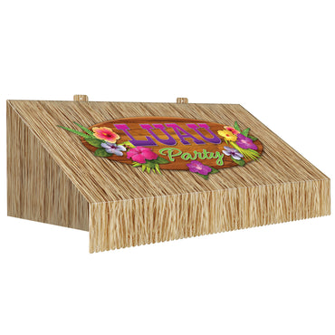 3-D Tiki Bar Awning Wall Decoration 24.75in x 8.75in. Each - Party Savers