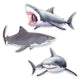 Shark Cardboard Cutouts 3pk 22in - 24in - Party Savers