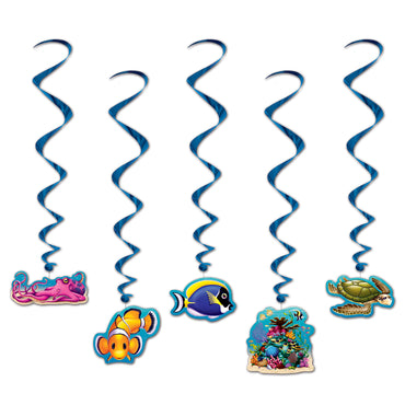 Under The Sea Whirls 5pk 34in - 3ft 2in - Party Savers