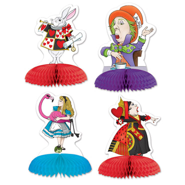 Alice In Wonderland Mini Centerpieces 5in. 4pk - Party Savers