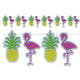 Flamingo & Pineapple Streamer 9in x 12ft - Party Savers