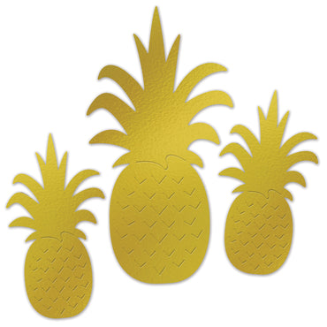 Foil Pineapple Silhouettes 3pk - Party Savers