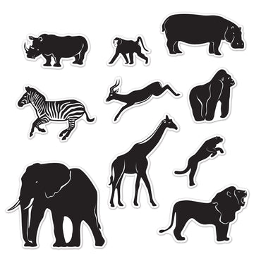 Jungle Animal Silhouettes 6.75"-15.25" - Party Savers