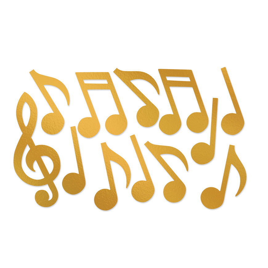 Gold Foil Musical Note Silhouettes 12