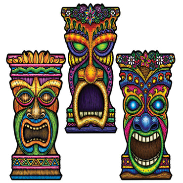 Assorted Tiki Cardboard Cutouts 22in - Party Savers