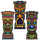 Assorted Tiki Cardboard Cutouts 22in - Party Savers
