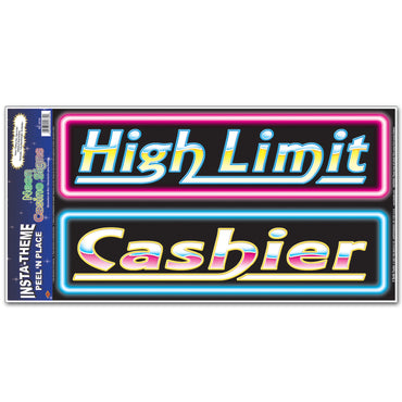 Casino Neon Signs Peel Place 12in x 24in. - Party Savers