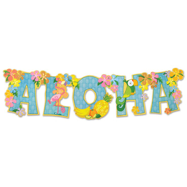 Aloha Streamer 8in x 33in. Each - Party Savers