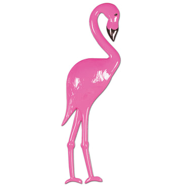 Pink Plastic Flamingo with Black Print 26in. - Party Savers