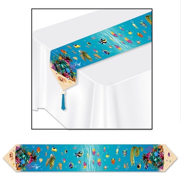 Printed Under The Sea Table Runner 11in x 6ft - Party Savers
