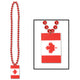 Beads with Printed Canadian Flag Medallion 36in. - Party Savers