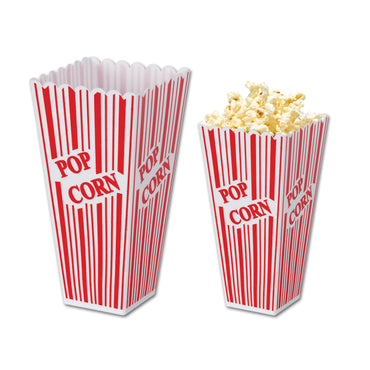 Plastic Popcorn Boxes 2in x 3.75in x 7.75in. - Party Savers