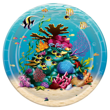 Under The Sea Plates 22cm 8pk - Party Savers