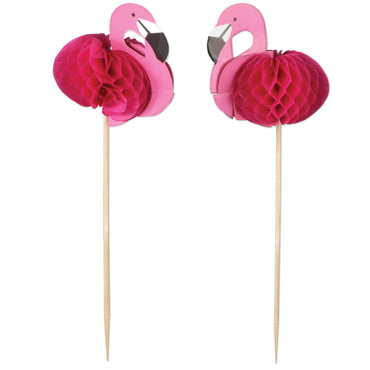 Flamingo Picks 7in. 24Pk - Party Savers