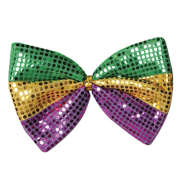 Jumbo Mardi Gras Glitz & Gleam Bow Tie 8.5in x 11.5in. Each - Party Savers