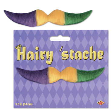 Hairy Moustache 5.5in. Each - Party Savers