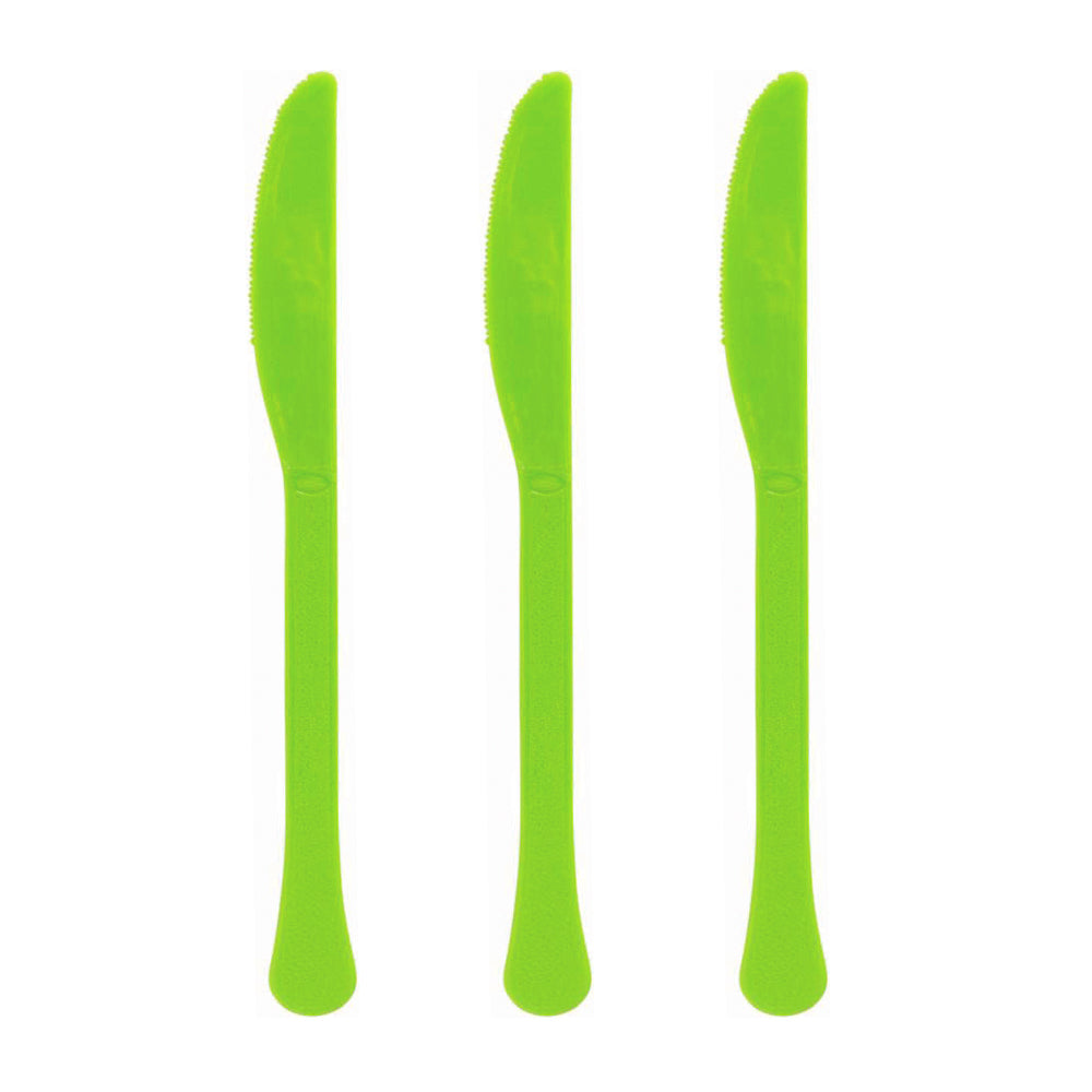 Green Plastic Knife 20pk - Party Savers