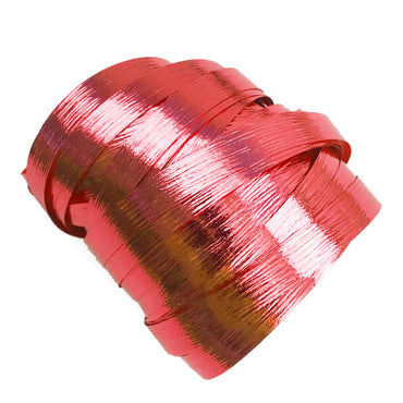Metallic Red Precut Ribbon With Clips 1.75m 25pk - Party Savers