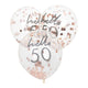 Mix It Up  Hello-50 Rose Gold Confetti Filled Balloons 30cm 5pk