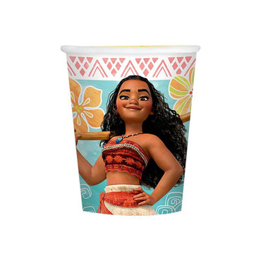 Moana Paper Cups 266ml  8pk - Party Savers