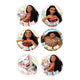 Moana Party ID Stickers 4 Sheet - Party Savers
