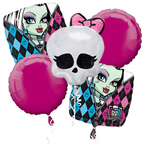 Monster High Balloon Bouquet 5pk - Party Savers