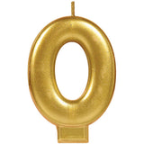 Number Candle 2 Metallic Gold - Party Savers