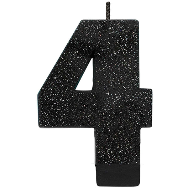 Number 1 Glitter Black - Party Savers