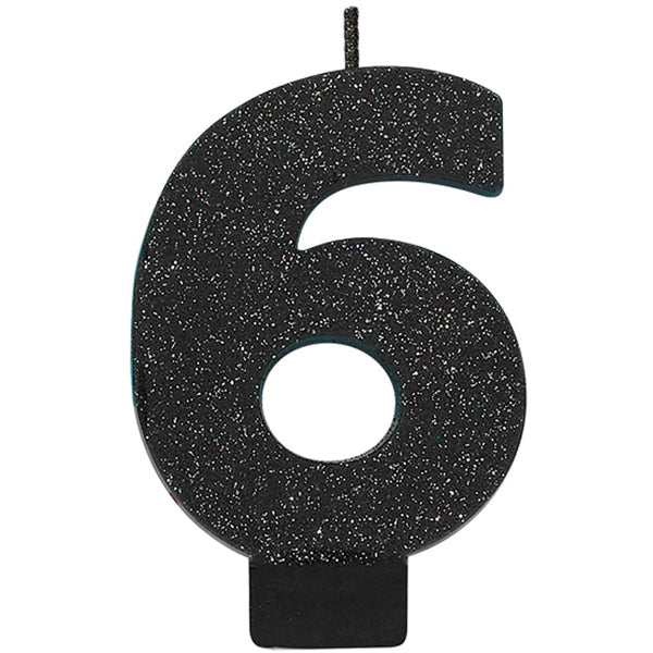 Number 1 Glitter Black - Party Savers