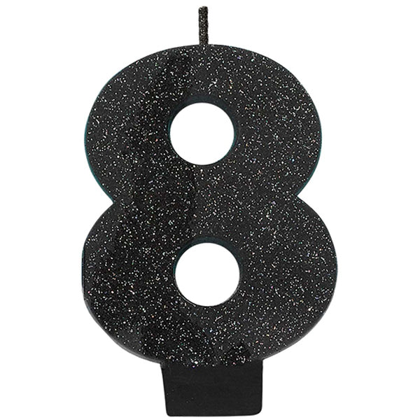 Number 7 Glitter Black - Party Savers
