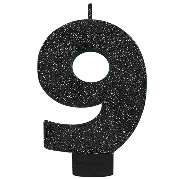 Number 7 Glitter Black - Party Savers