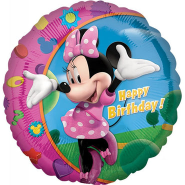 Minnie Mouse Happy Birthday Foil Balloon 45cm - Party Savers