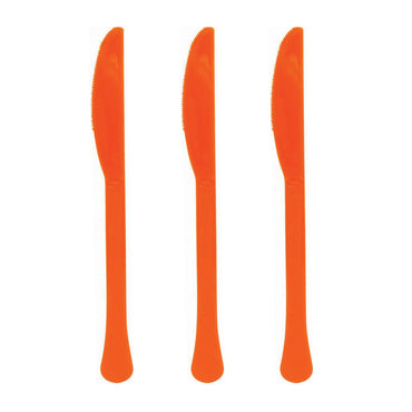 Orange Plastic Knife 20pk - Party Savers