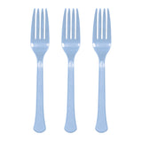 Pastel Blue Plastic Fork 20pk - Party Savers