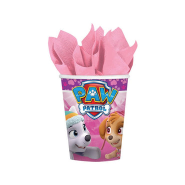 Paw Patrol Girl Paper Cups 266ml 8pk - Party Savers