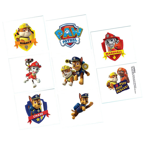 Paw Patrol Tattoos 8pk - Party Savers